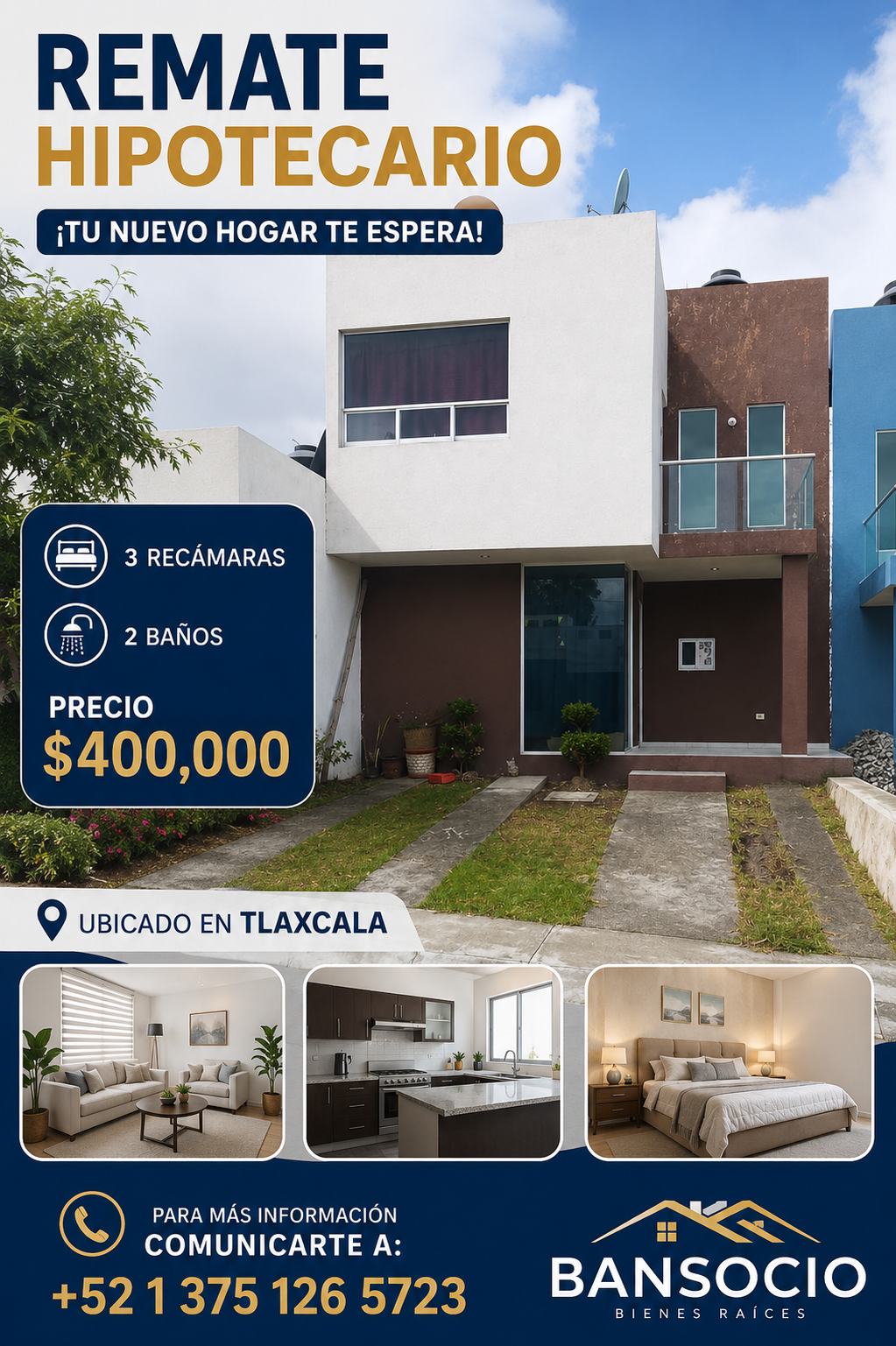 Casa en remate hipotecario Tlaxcala $400,000